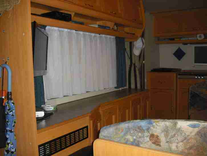 Wohnwagen LMC Lord 555 TDM mit Mover, Sackmarkise