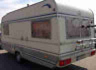 Wohnwagen TEC Tour 490U Festbett,neuwertiges Vorzelt&Fahrradträger TÜV&Gasp.2016