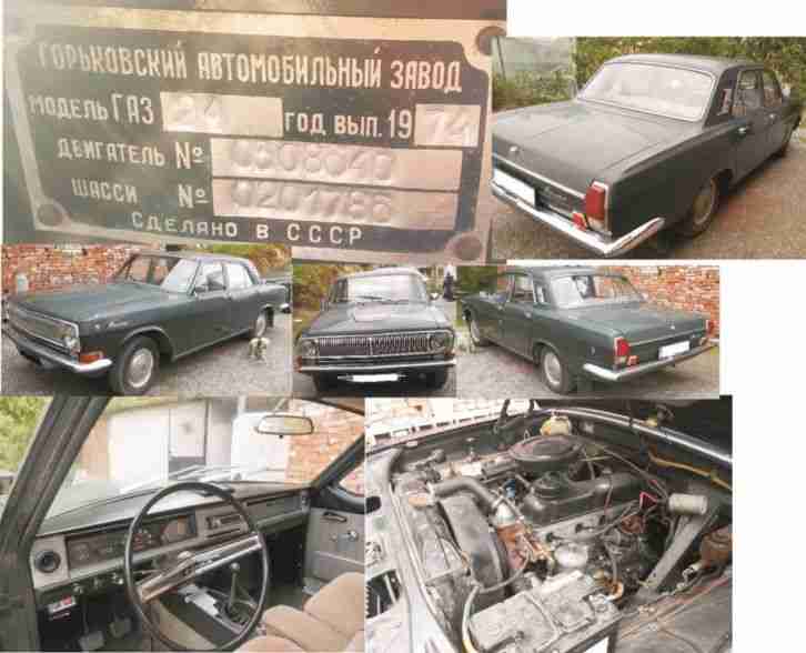Wolga Gaz gas 24 (21 Uaz uas) Volga 1974 PLZ 93309 Limousine, rarität, Oldtimer