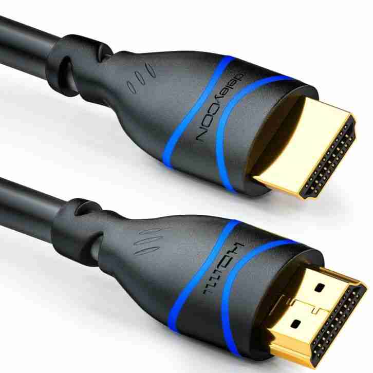 deleyCON 2m HDMI Kabel HDMI 2.0 kompatibel 4K UHD 2160p