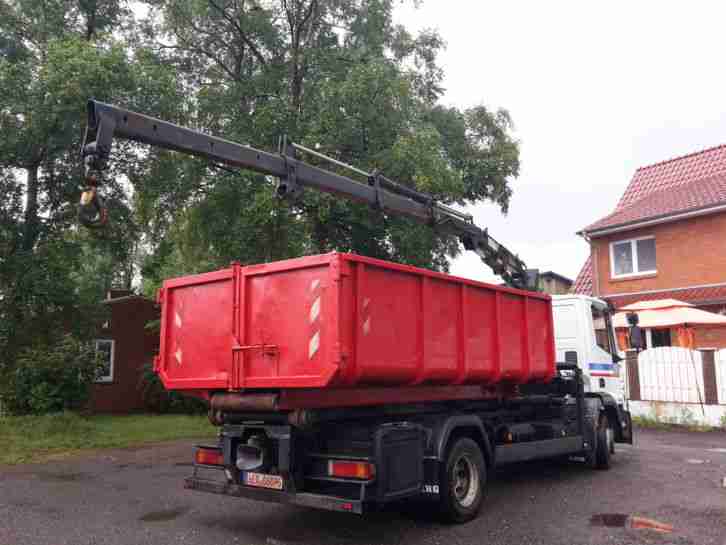 lkw iveco 12.24 mit Kran und abroller