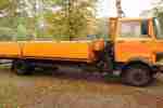 lkw mercedes lp 813 mit Atlas Kran Oldtimer voll