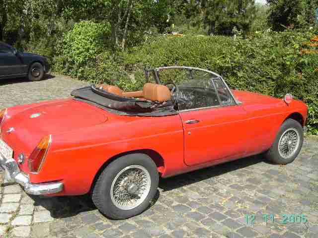  mgb mg b cabrio bj 75 rot super restauriert 30 jahre in besitz speichenräder