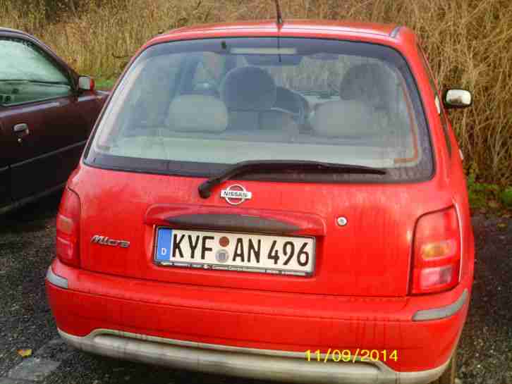 nissan micra,rot,benzin,typ k11,