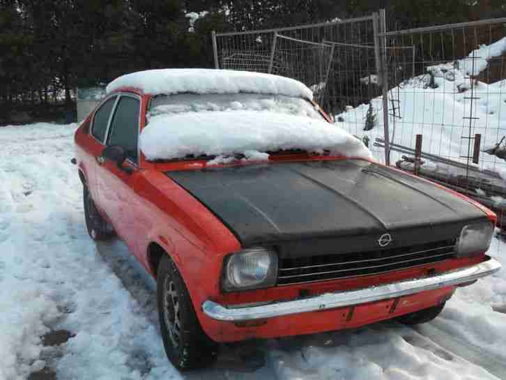opel kadett 1200 coupé, 134.000km scheunenfund 18 02 1977 zum restaurieren