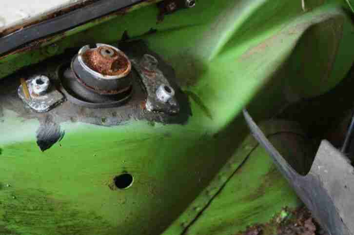original grüner Porsche 911 Targa 1973, deut. Zul, Bastler-Kfz, viel Rost