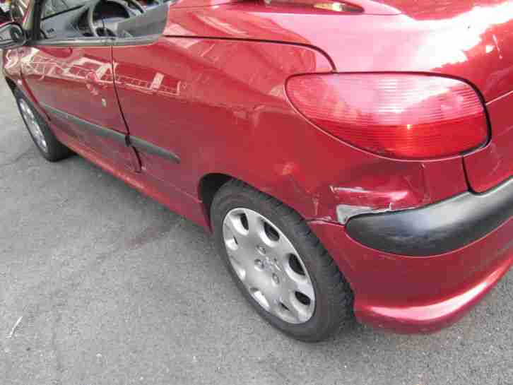 peugeot 206 cabrio hardtop elektrisches dach bj 2002 164000